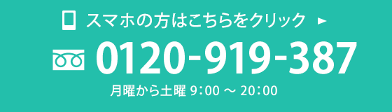 専用フリーダイヤル0120-919-387